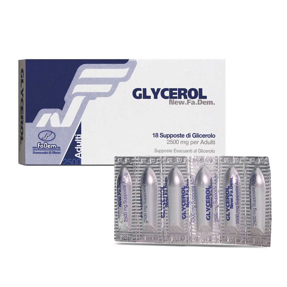 Glycerol Adulti | Farmaco Lassativo Rettale | 18 Supposte