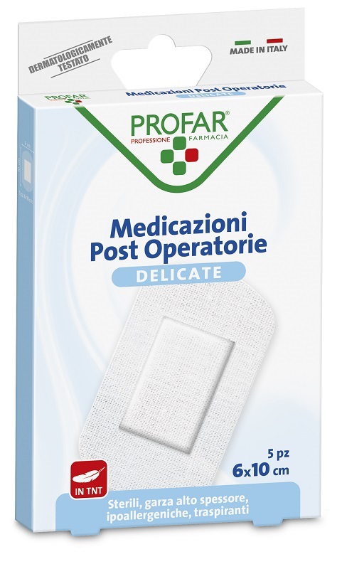 Profar Medicazione Post Operatoria Sterile Garza Antiaderente 6x10 cm 5 pz in tessuto non