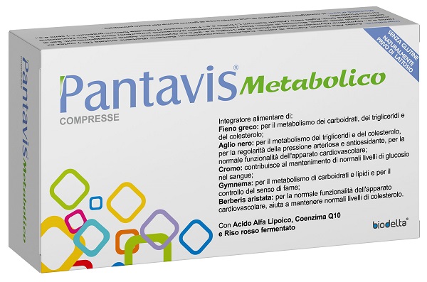 Pantavis Metabolico Integratore Per Il Metabolismo Di Carboidrati E Lipidi E Per Il Controllo Del Senso Di Fame 30 Compresse