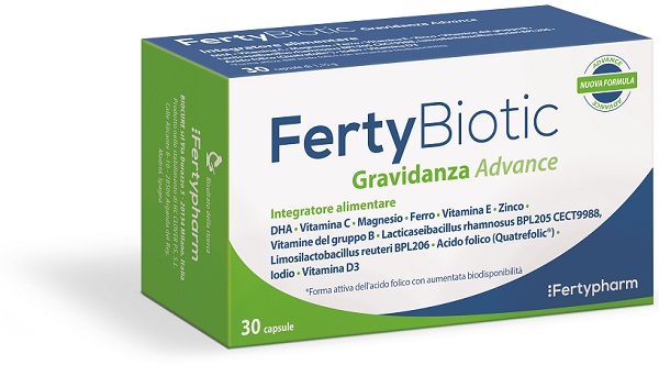 FertyBiotic Gravidanza Advance Integratore per Gravidanza con Acido Folico 30 Capsule