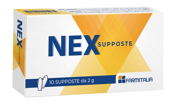 Nex Supposte Dispositivo Medico Lenitivo per il Rifiuto Anale ed Emorroidi 10 Supposte