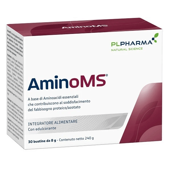 AminoMS Integratore per Fabbisogno Proteico e Azotato 30 Bustine