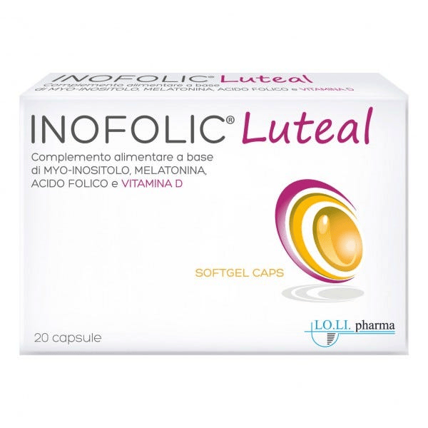 Inofolic Luteal Integratore di Myo-Inositolo 20 Capsule Molli