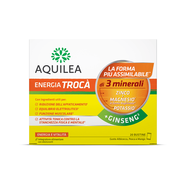 Aquilea Energia Trocà + Ginseng Integratore Sali Minerali 20 Bustine