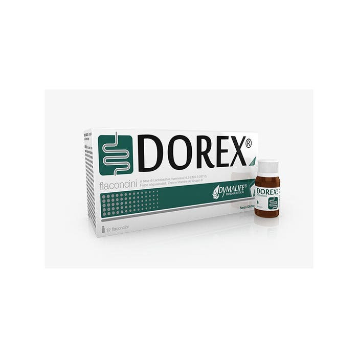 Dymalife Pharmaceutical Dorex Integratore Difesa e Intestino, 12 Flaconcini