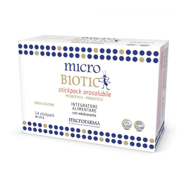 Microbiotic Probiotico e Simbiotico in Stick Pack 14 buste