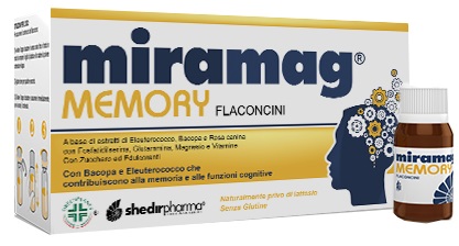Shedir Pharma Miramag - Memory Integratore Alimentare, 10 Flaconcini