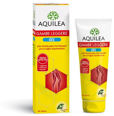 Aquilea Gambe Leggere Gel Leggerezza Freschezza ed Elasticità per Gambe, 100ml