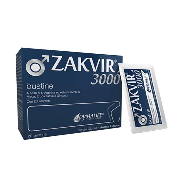 Dymalife Pharmaceutical Zakvir 3000 Integratore Alimentare Tonico 20 Bustine