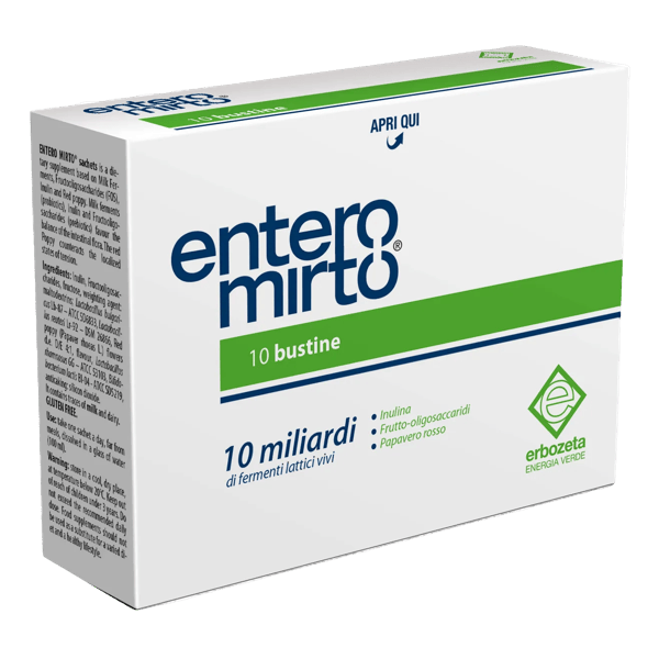 Erbozeta Entero Mirto Integratore Alimentare Favorisce Equilibrio Intestinale 10 Bustine