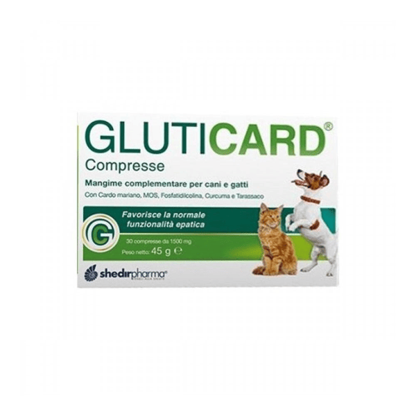 Gluticard 30 Compresse Mangime Complementare per favorire la Funzionalità Epatica di Cani e Gatti