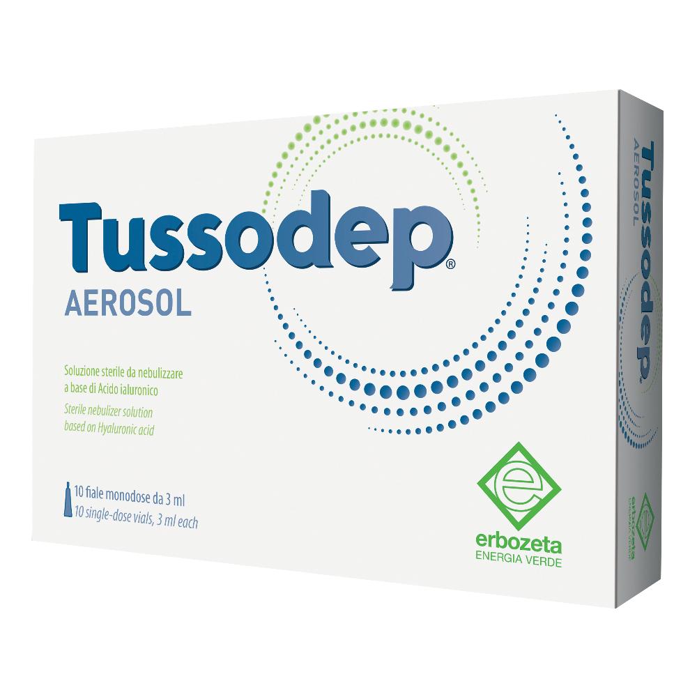 Tussodep Aerosol Soluzione Dispositivo Medico Fluidificante Tosse 10 Flaconcini da 3 ml