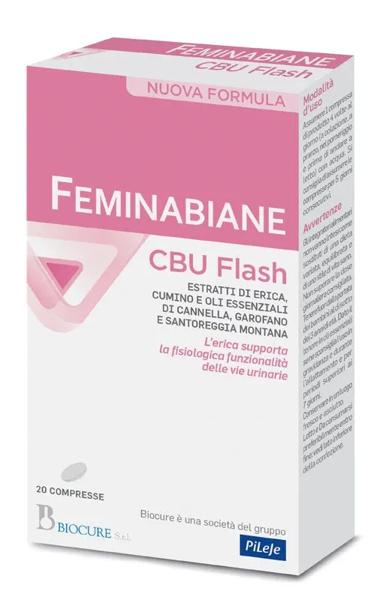 Biocure Feminabiane Cbu Flash Integratore Vie Urinarie 20 Compresse