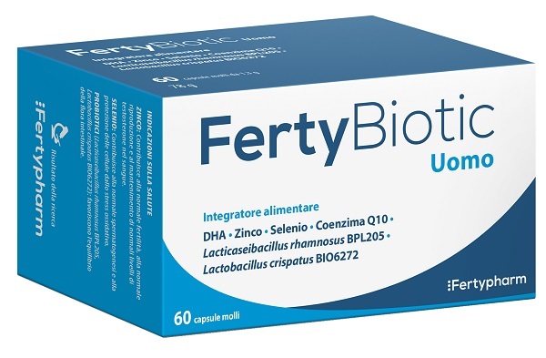 Fertybiotic Uomo Integratore per la Fertilità Maschile 60 Capsule Molli
