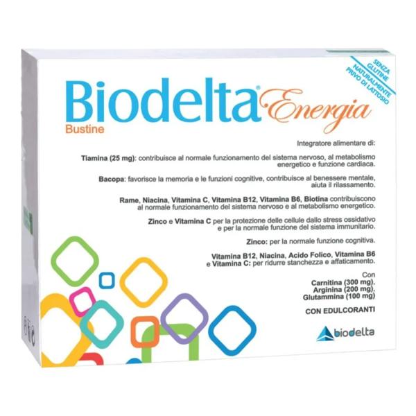 Biodelta Energia Integratore Alimentare Funzioni Cognitive e Metabolismo 20 Bustine