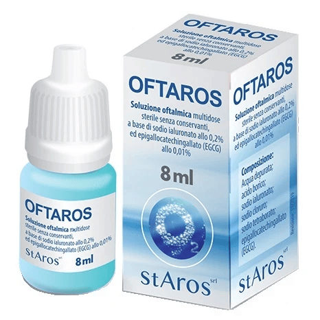 Oftaros Soluzione Oftalmica per Secchezza Oculare e Film Lacrimale 8ml