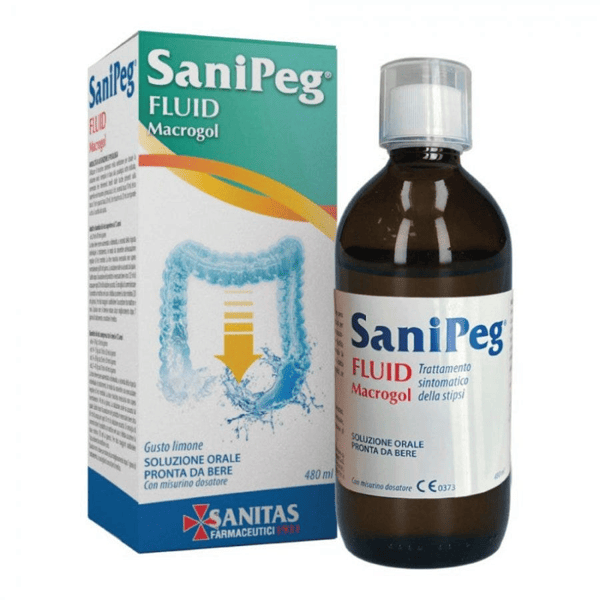 SaniPeg Fluid Macrogol Soluzione Orale Contro La Stitichezza 480 ml