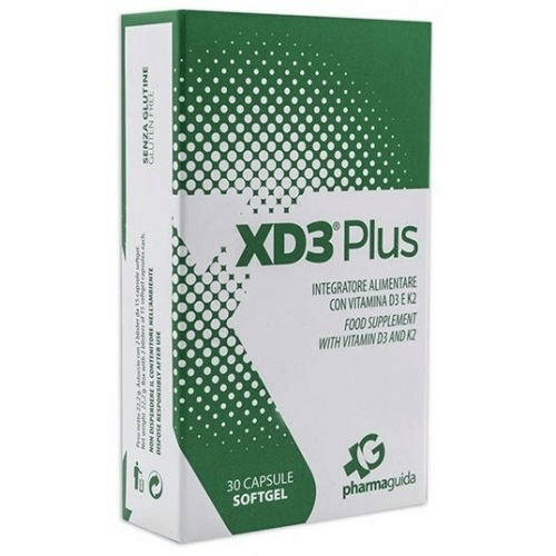 XD3 Plus 30 Softgel Integratore Vitamina D3 K2 Per la Salute di Ossa e Sistema Immunitario