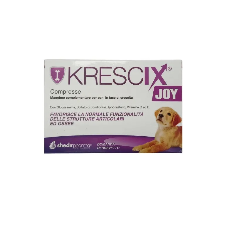 Krescix Joy Mangime Complementare Per La Normale Funzione Articolare E Ossea Del Cane 90 Compresse
