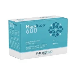 Phytomed Mucostop 600mg Integratore Mucosa Gola Sistema Immunitario 20 Bustine