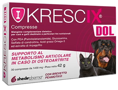 Krescix Dol Mangime Complementare Per Il Metabolismo Articolare Di Cani E Gatti 30 Compresse