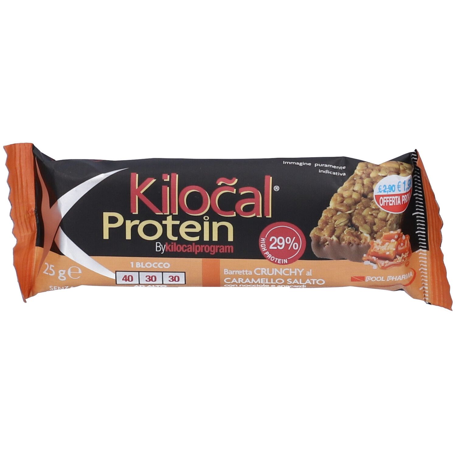 Kilocal Protein Barretta Crunchy al Caramello Salato 25 g — confronto prezzi