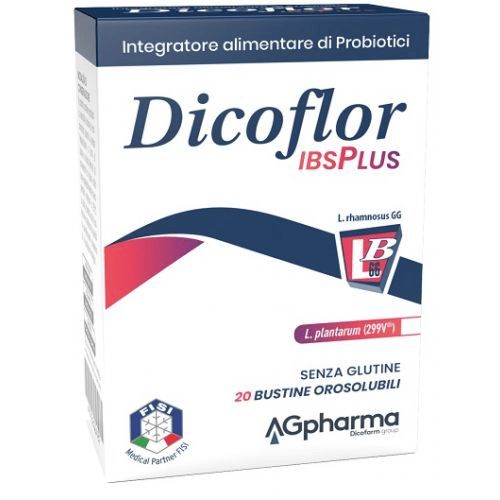 Dicoflor IbsPlus Integratore Probiotico per Equilibrio Flora Intestinale 20 Bustine