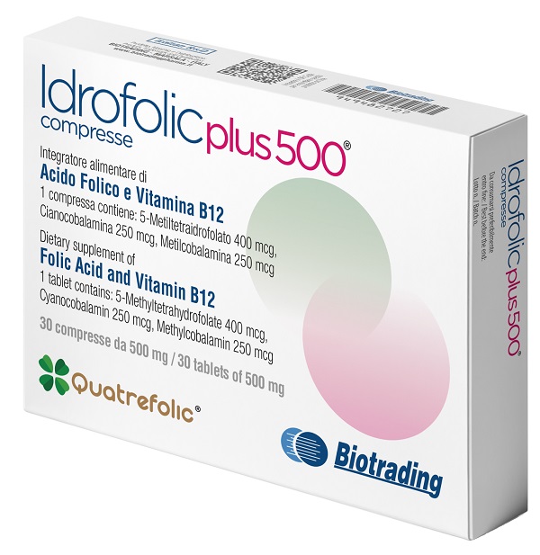 Idrofolic Plus 500 Integratore Di Acido Folico E Vitamina B12 30 Compresse — confronto prezzi