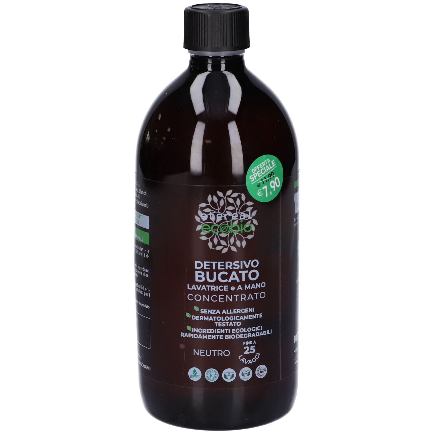 Etereal Detersivo liquido per Bucato Lavatrice e a Mano Ecobio Concentrato 1000 ml Altro