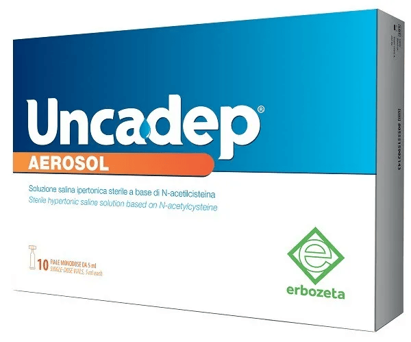 Erbozeta Uncadep Aerosol Soluzione N-acetilcisteina 6% Monodose 10 Flaconcini da 5ml