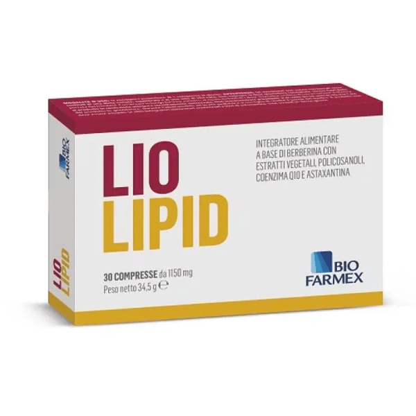 Biofarmex Liolipid Integratore Colesterolo Benessere Cardiovascolare 30 Compresse