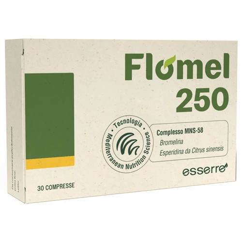 Flomel 250 Integratore Alimentare con Bromelina ed Esperidina 30 Compresse