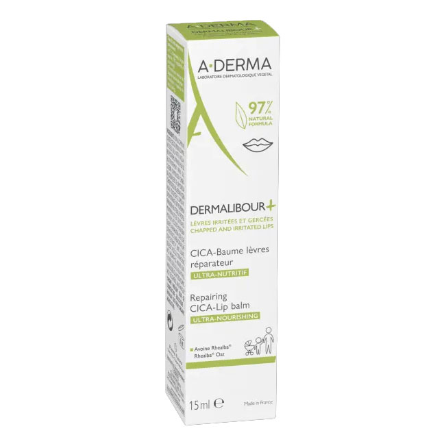 A-derma - Dermalibour+ Cica Balsamo Labbra Idratante Confezione 15 Ml