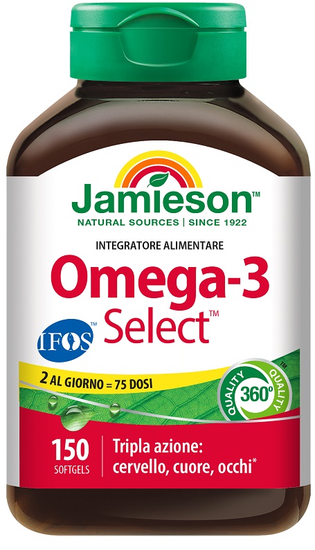 Jamieson Omega 3 Select Ifos per Benessere Cardiaco e Cerebrale 150 Softgel