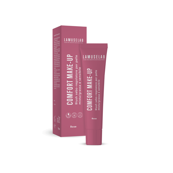 LAMUSELAB Comfort Make-Up Blush Rosato Caldo Sebo-regolatore Per Pelle Mista Grassa e Sensibile 10 ml