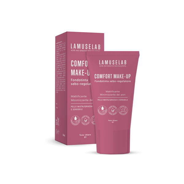 LAMUSELAB Comfort Make-Up Fondotinta Sebo-regolatore Tono Chiaro 30 ml