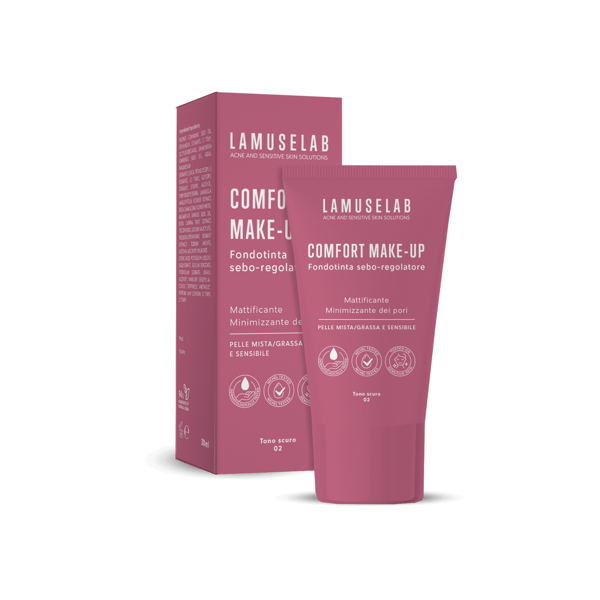 LAMUSELAB Comfort Make-Up Fondotinta Sebo-regolatore Tono Scuro 30 ml