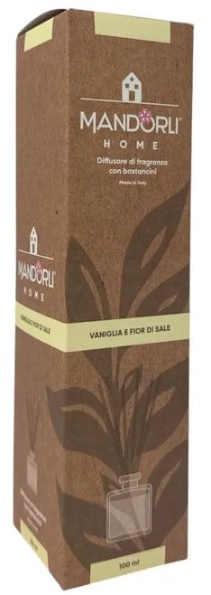 Mandorlì Homme Vaniglia E Fior Di Sale Diffusore Di Fragranza Con Bastoncini 100ml
