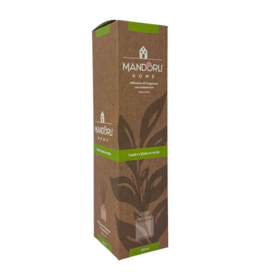Mandorlì Homme Tiarè E Cedro In Fiore Diffusore Di Fragranza Con Bastoncini 100ml