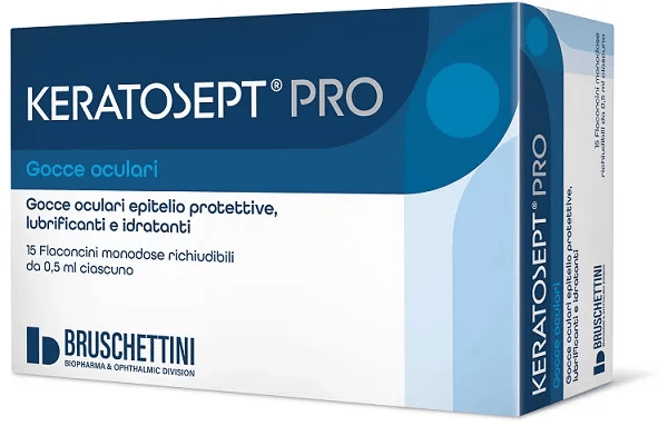 Keratosept Pro Gocce Oculari 15 Flaconcini Monodose Protezione e Sollievo Oculare