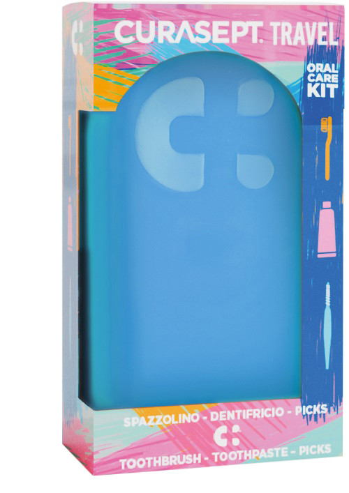 Curasept travel blu 1 spazzolino + 1 dentifricio 20 ml + 3 picks — confronto prezzi