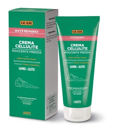 Guam Inthenso Effect - Crema anticellulite e snellente con un effetto freddo, 200 ml