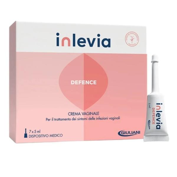 Inlevia Defence 7 Applicatori da 5ml Crema Vaginale Effetto Barriera Ph Fisiologico