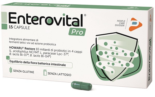 Enterovital Pro Integratore Di Fermenti Lattici Vivi Ad Azione Probiotica 15 Capsule