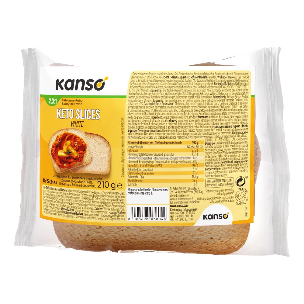 Kanso keto slices white 210 g