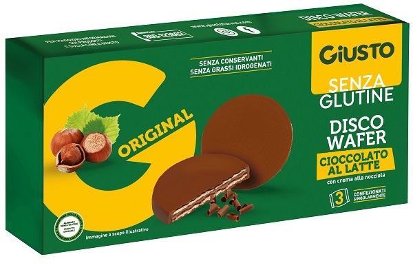 Giusto senza glutine disco wafer cioccolato al latte 3 x 24 g — confronto prezzi