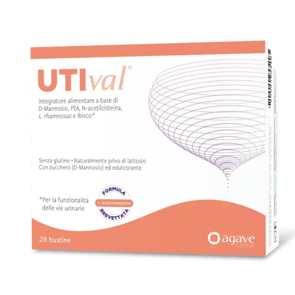 UTIval Integratore per Vie Urinarie con D-Mannosio 28 Bustine