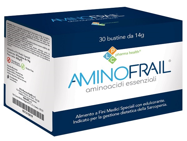Aminofrail 30 bustine da 14 g con edulcorante senza glutine naturalmente privo di lattosio