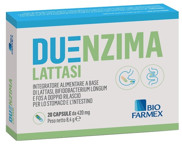 Duenzima Lattasi Integratore Per La Digestione Del Lattosio 20 Capsule