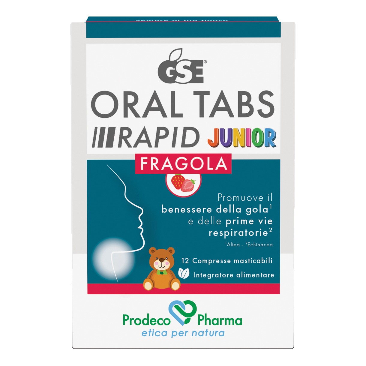 Gse oral tabs rapid junior fragola 12 compresse masticabili